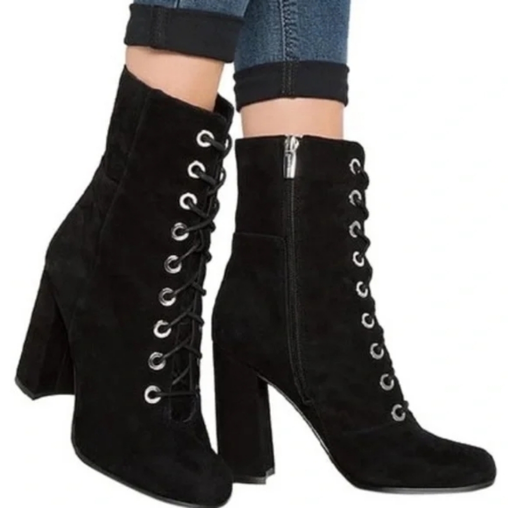 🔥Vince Camuto Women's Black Lace-Up Boots